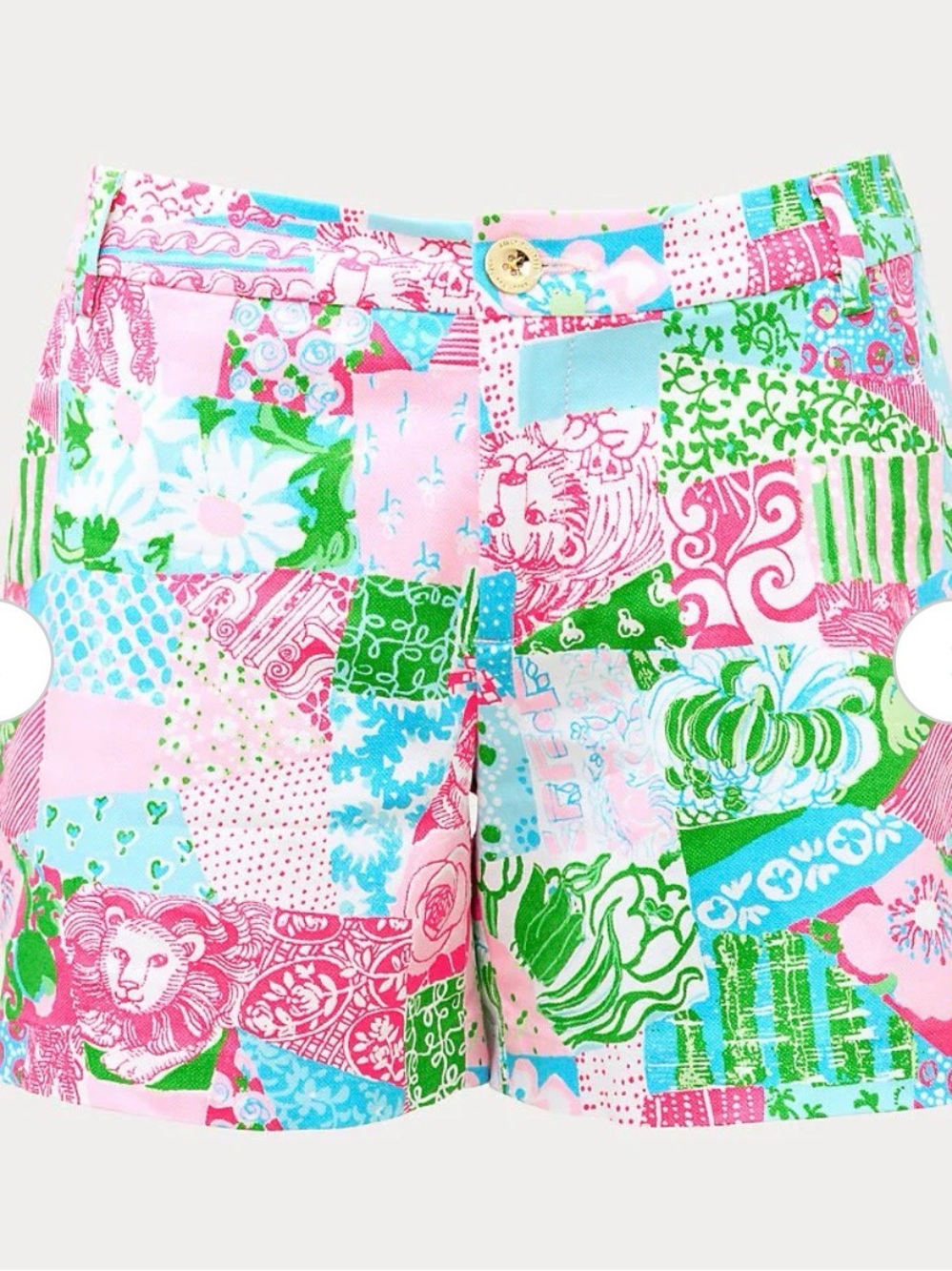 LILLY PULITZER Callahan Mid Rise Short in Multi Crazy Quilt print